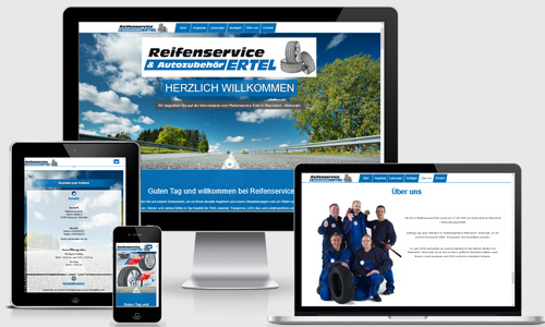 Onepage Reifenservice Ertel Für den Reifenservice Arthur Ertel in Reichshof - Wehnrath haben wir einen Internetauftritt als Onepage-Lösung erstellt.Der Internetauftritt wurde im responsive Design erstellt und läuft auf unserem CM-System 4U-CMS.